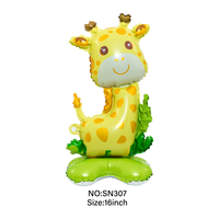 Vente en gros ballon animal debout mini 16 pouces tigre paon zèbre ours girafe chien chat ballons en forme d'animaux ballons animaux