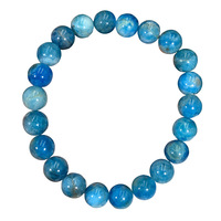 Bracelet jonc en pierres précieuses naturelles pour débutantes, simple et frais, 8 mm, poli et fini, pour femmes