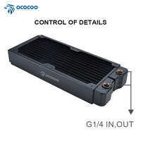 OCOCOO OC-CRD24 cuivre radiateur refroidissement PC ventilateur boîtier d'ordinateur eau liquide radiateur équipement CPU système de refroidissement ordinateur portable serveur