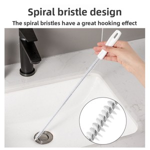 Tgyw Spazzola Portatile in Acciaio per Pulizia <span class=keywords><strong>Tubi</strong></span>, Rimozione Capelli e Sblocco Scarichi - Product Image 2