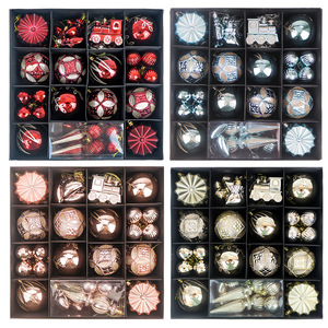 Ensemble de boules de Noël peintes de 8 cm, décoratives, avec petits trains, glaçons et ornements suspendus pour sapin de Noël, pour la décoration de la maison à Noël - Product Image 4
