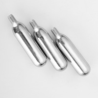 Bouteille de CO2 en acier fileté de 16 g, connexion standard 3/8-24UNF, compatibilité universelle avec les pompes à vélo
