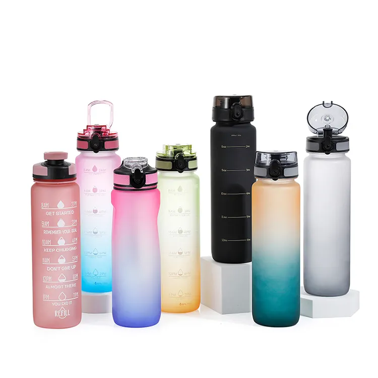 Factory Price Amazon Wholesale Motivational Water Bottle Outdoor Sport Plastic Gallon Water Bottle