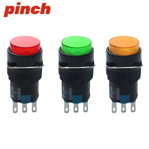 Pinch <b>Push</b> <b>Button</b> <b>Switch</b> La16y-11 16mm 1No1Nc Self Resetting Self Locking Full Illuminated Screw Terminal Ip40 - Product Image 4