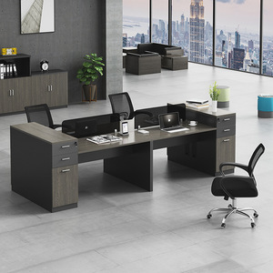 LINOU BY-Z1 Postazioni di Lavoro Modulari Personalizzabili per <span class=keywords><strong>Ufficio</strong></span> <span class=keywords><strong>Moderno</strong></span>, Scrivanie per 4 Persone con Pannello in Legno per <span class=keywords><strong>Ufficio</strong></span> Domestico e Uso Commerciale - Product Image 4
