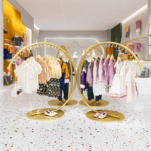 Creative שלושה רבעון עגול בגדי מדפי בגדי חנות מתכת בגד מדפי תצוגה - Product Image 3