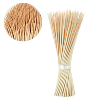 Brochette en bambou jetable en bambou naturel 40 cm 50cm 60cm 30cm 90cm avec logo d'emballage personnalisé