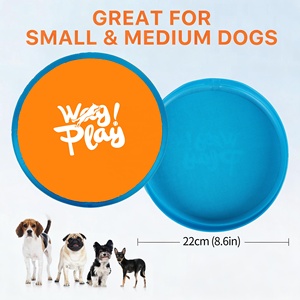 AFP Interactive Outdoor Fetch Pet Toy 2-in-1 <strong>Dog</strong> Flying Disc <strong>Foldable</strong> Lightweight Nylon TPU Round Flying Disc For Daily Exercise - Product Image 6