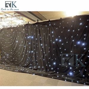Telón de Fondo LED con Luces de Estrellas para Decoración de Escenarios de Boda, Cortina de Tela Negra con Estrellas LED - Product Image 5