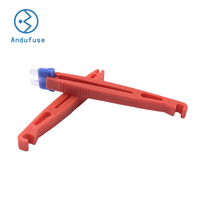 Andufuse Extracteur de fusible de lame de voiture Extracteur d'outils en plastique avec fonction de retrait d'insertion de fusible pour remplacement de porte-fusible de fourgonnette