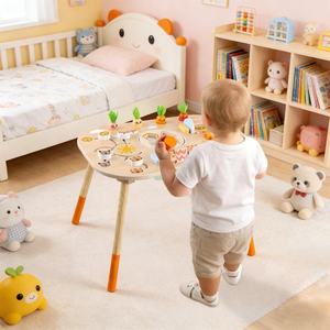 Multifunctional Wooden Play Desk Montessori Busy Table Eco-friendly Material Shape Matching Sensory <strong>Game</strong> Fine Motor 5 7 Years - Product Image 2