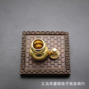 Brass Gourd Keychain Pendant Desktop Ornament <b>Car</b> <b>Interior</b> Decor For Men And Women Wholesale - Product Image 3