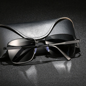 Lunettes de soleil rétro Supre <span class=keywords><strong>Michael</strong></span> avec verres en verre trempé gris et monture en métal gris, livraison gratuite - Product Image 4
