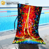 Personalized Beach Towel 100% Cotton Custom Full Colors Print Oversized Sand Free Summer Pool Beach Towel Free Design Gift
