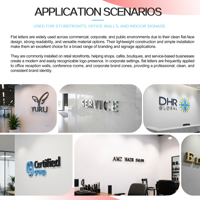 Enseigne Murale Personnalisée en Acrylique – Lettres Plates Découpées pour Logo d'Entreprise et Réception