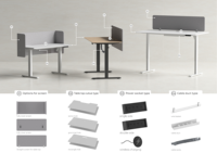 Mobilier de bureau à domicile assis à debout électrique réglable en hauteur double moteur cadre de bureau d'ordinateur debout