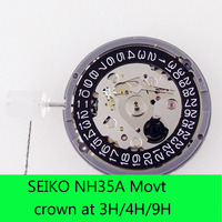 Movimento Orologio NH35A Originale Giapponese Nero 4H 3H 9H con Datario Bianco per Modding Orologio da Polso Skx Kit Orologiaio Meccanismo Premium