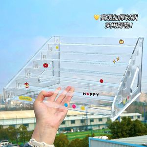 Transparent Slanted Tiered Perler Bead Organizer Multi Compartment Display Rack For Small Bottles DIY Craft <b>Paint</b> Desktop - Product Image 5