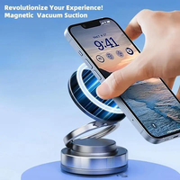 Support de téléphone portable intelligent magnétique à rotation multi-angle à 360 degrés, portable, pour voiture, bureau, lit, ventouse, télécommande
