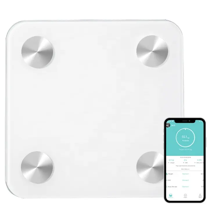 Welland Smart Body Fat Scale Digital Weighing Scale with App 13 key datas