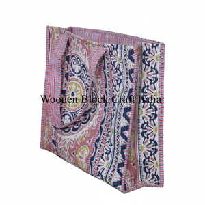 Bolso Tote Acolchado Multicolor Estilo Bohemio para Mujer, Moderno y Estampado para Verano, Otoño e Invierno, para Compras, Viajes y Más - Product Image 1