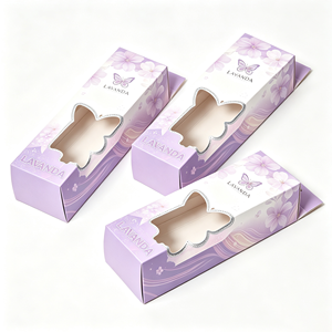 Boîtes en papier personnalisées de luxe avec impression de logo pour accessoires de perruque, emballage d'extensions de cheveux avec fenêtre transparente - Product Image 4