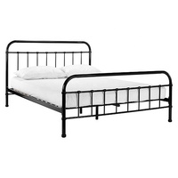 Cadre de lit en acier moderne, réglable et écologique, portable pour chambre à coucher, appartement, hôtel, école – Tailles complète et double