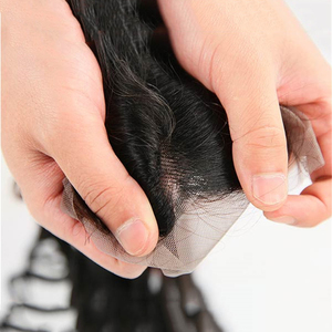 Peluca de Cabello <span class=keywords><strong>Humano</strong></span> FYD Brasileño Virgen, con Encaje Frontal 13x4 Transparente, Sin Pegamento, Ondulado Largo, 150% de Densidad, 18 Pulgadas - Product Image 3