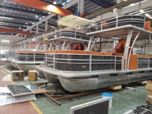 Chất lượng cao 9.2 mét hai tầng siêu phao thuyền cho nhiều người giải trí cho câu cá nhôm thân tàu phía ngoài động cơ - Product Image 6