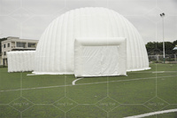 Tente gonflable de dôme d'igloo géant blanc de 18m avec l'entrée 3 pour les parties extérieures N événements de l'usine gonflable d'igloo de la Chine