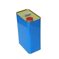 Boîte en fer blanc carrée de 4 L pour produits chimiques adhésifs, lubrifiants, peintures, avec impression offset