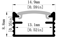 Profil en aluminium LS-004A pour le panneau carré en aluminium d'extrusion de voie de la fente T d'angle de bande d'éclairage Led