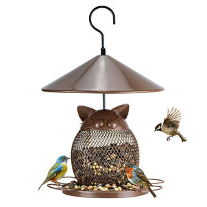 Fujian gemaakte tuinbalkon Amerikaanse landelijke vintage smeedijzeren vogelvoeder met nest voor ophanging in villa binnenplaats - Product Image 4