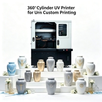 Machine d'impression UV à jet d'encre haute vitesse et haute précision avec CMYK W V pour métaux, céramiques, plastiques, urnes en verre