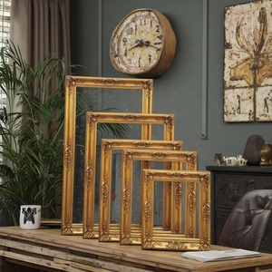 Tùy chỉnh trang trí nội thất vàng hình ảnh khung UV in tường hiển thị gỗ cổ điển khung ảnh - Product Image 6