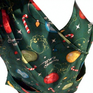 MAINTAIN <b>Christmas</b> Sublimated Cotton <b>Scrub</b> Hospital Uniform with Needle Detection Unisex - Product Image 6