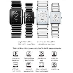 Reloj de Pareja CHENXI, Reloj de Marca de Alta Gama Resistente al Agua para Hombre y Mujer con Correa de Cerámica y Metal, Relojes Para Mujer - Product Image 2