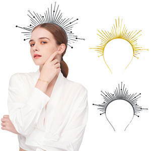 <span class=keywords><strong>Ninfa</strong></span> griega retro metal pelo aro accesorio fiesta graduación diosa Santa halo diadema - Product Image 2