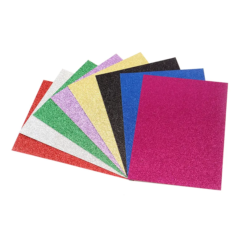 China manufacturer Premium quality glitter paper cardboard color paper cardstock sheet for kids craft