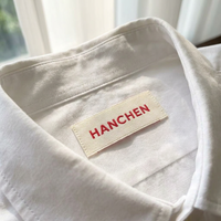 Étiquettes de vêtements en satin de polyester tissé, imprimées sur mesure, écologiques, lavables, à coupe droite, pour vêtements et sacs