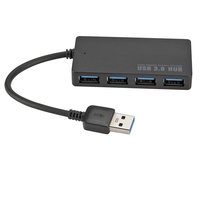 Adaptador de concentrador USB 3,0 de 4 puertos de alta velocidad, divisor convertidor de cable de datos para PC, portátil, Stock disponible