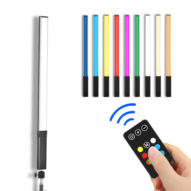 Portable LED Photography Light Wand Stick Handheld LED Video Light 1000 Lumens CRI 95 USB Rechargeable Film Light Stick RK-76