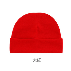 Chapeau pour nouveau-né de couleur unie printemps-automne 0-3 <span class=keywords><strong>mois</strong></span> bonnets pour nouveau-né bonnets en coton - Product Image 3