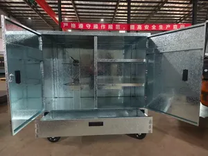 Yên xe Tủ ngoài trời công cụ kim loại giỏ hàng với bánh xe, yên ngựa Hộp tủ - Product Image 5