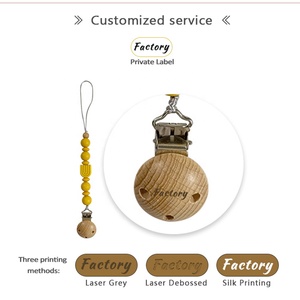 Chaîne de sucette en gros pour bébé, en silicone de qualité alimentaire, sans BPA, sans PVC, avec perles, support de sucette pour bébé facile à saisir - Product Image 4