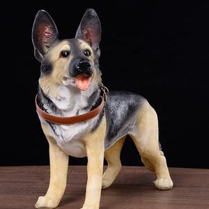 تمثال كلب الراعي الألماني الأسود، زينة للمنزل والحديقة من الراتنج - Product Image 4