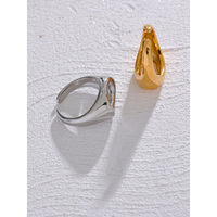 JINYOU 966 Edelstahl Hohl Geometrisch 316L Breiter Ring Personal isierte Rostschutz Textur Finger Modeschmuck für Frauen Gala