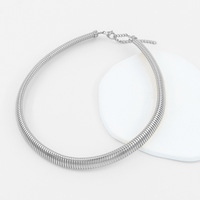 Ins populaire serpent collier ras du cou 18K plaqué or en acier inoxydable largeur élastique épais collier pour femme Hiphop bijoux