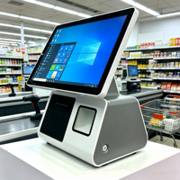 Kiosque tactile tout-en-un de point de vente certifié CE pour restaurant, machine de paiement en libre-service avec SDK