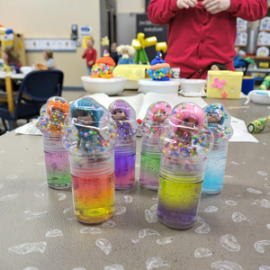 Kit de slime pour poupées, couleurs mélangées avec paillettes et têtes en mousse, slime cristallin, jouets anti-stress DIY, non toxique, extensible - Product Image 3